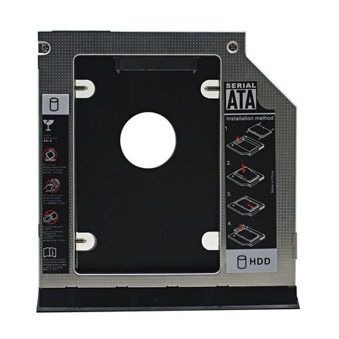 TISHRIC 2nd SSD HDD Sata 9.5 Caddy Adapter Optibay Enclosure For Dell Latitude Inspiron E6320 E6420 E6520 E6330 E6430 E6530 Case ► Photo 1/6