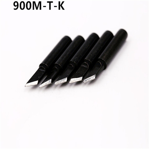 SZBFT 5PCS Black 900M-T-K Lead-Free replaceable solder iron tip for 936 solder station 900M-T B I SK 1C 2C 3C 4C 1.2D 2.4D 3.2 ► Photo 1/6