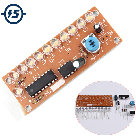 NE555 Electronic DIY Kit CD4017 Light Water Flowing Light LED Module DIY Marquee Light White Running Flow LED Electronic DIY Kit ► Photo 1/4