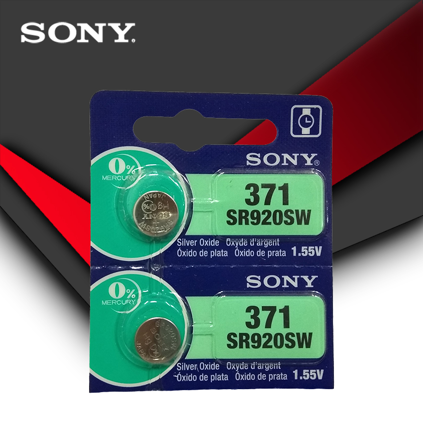 2pc Sony 100% Original 371 SR920SW 920 1.55V Watch Battery SR920SW 371  Button Coin Cell MADE IN JAPAN - Price history & Review, AliExpress Seller  - EAR 3C. Digital Store