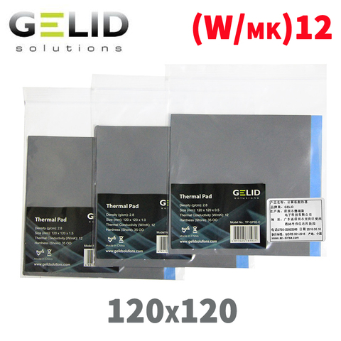 GELID TP-GP02 120x120 x0.5 1.0 1.5 graphics processor cooling radiator Conductive silicone pad  Thermal Pad high quality ► Photo 1/5