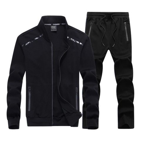 New Men's Tracksuits Male Sportswear Set Spring Autumn Casual Suits Jacket+Pants High Quality Plus Size L-9XL ► Photo 1/6
