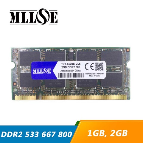 Wholesale Laptop Memory DDR2 533 667 800 MHZ 1gb 2gb PC2-5300 PC2-6400 533mhz 667mhz 800mhz 1g 2g sodimm sdram Memoria Notebook ► Photo 1/6