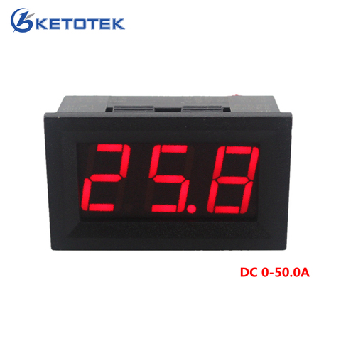 Red LED display DC Ammeter Current Panel Meter  Ampere Meter Digital Ammeter  DC 0-50.0A ► Photo 1/4