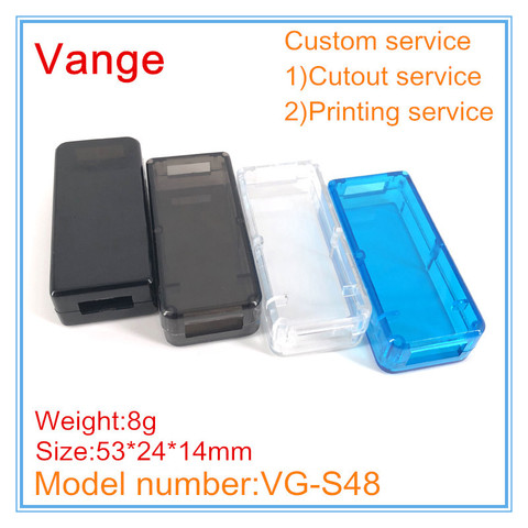 2pcs/lot USB charger project case 53*24*14mm ABS box plastic junction enclosure housing for adapter connector ► Photo 1/5