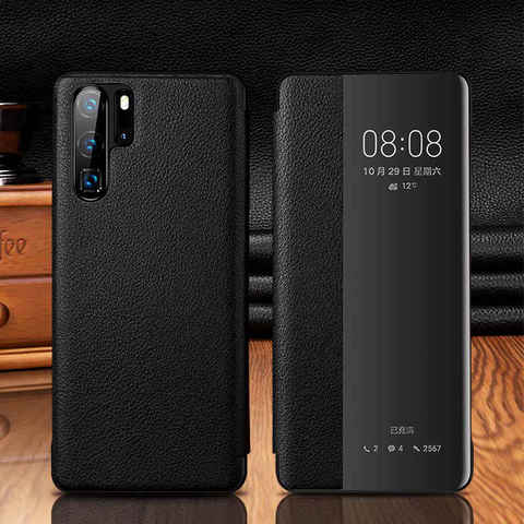 Genuine Leather Case For Huawei P30 Pro Case Intelligent Cover Etui Window View Coque For Huawei P30 P30Pro Case Fundas Capa ► Photo 1/6