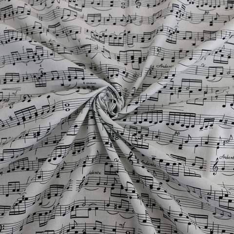 50cm*110cm Music Note Printed Cotton Fabric Sewing Baby Clothing Bag Hat Patchwork Cloth ► Photo 1/5