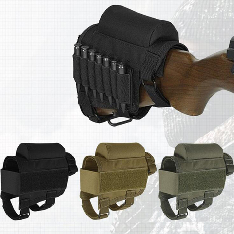 Tactical Cheek Rest Adjustable Outdoor Tactical Butt Stock Rifle Cheek Rest Bullet Holder Nylon Riser Pad Ammo Cartridges Bag ► Photo 1/6