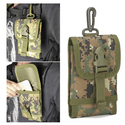 Universal Army Tactical Molle System Bag For Mobile Phone Hook Cover Case Molle Belt Cell Phone Pouch IPhone9  ► Photo 1/1