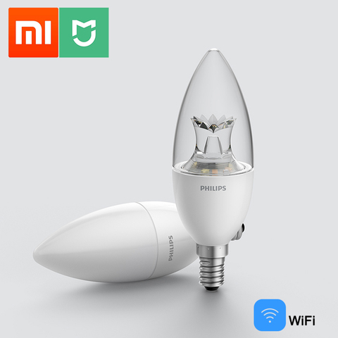 Xiaomi Mijia Smart LED Candle Light Bulb WiFi E14 Dimmable PHILIPS Zhirui Lamp APP control Mi Smart Home Automation Device ► Photo 1/6
