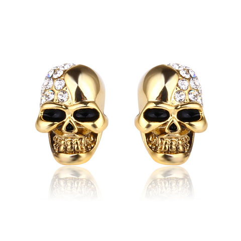 High Grade Rock Punk Crystal Skull Earrings For Women Men Hip Hop Rhinestone Stud Ear Jewelry Party Gifts Dropshipping ► Photo 1/5