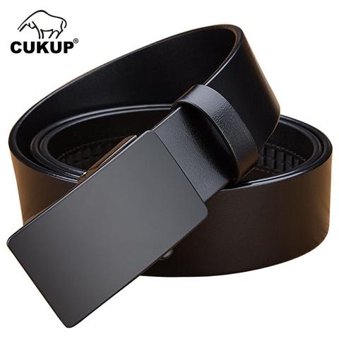 CUKUP 2022 Men's New Cow Leather Luxury Automatic Belt Buckle Mens Dress Belts for Jeans Formal Casual Accessories Men NCK649 ► Photo 1/1