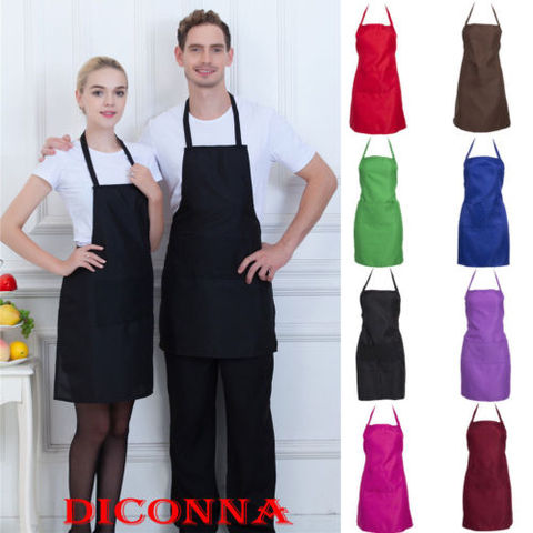 Adjustable Bib Apron Dress Men Women Kitchen Restaurant Chef Classic Cooking ► Photo 1/6