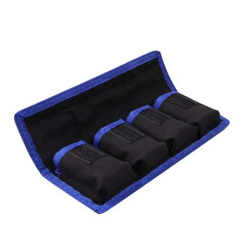 Meking Nylon Battery bag Storage Pockets Pouch Waterproof with 4 Pouch For LP-E6/8/ NP-FW50 EN-EL14/15 ► Photo 1/6