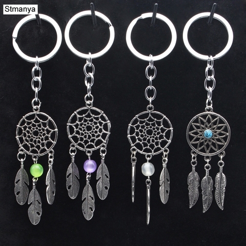 New Fashion Catch the dream Car key chain Feather Metal keychain Men Women Key Holder Valentine 's Gift  Car Key Rings K1527 ► Photo 1/5