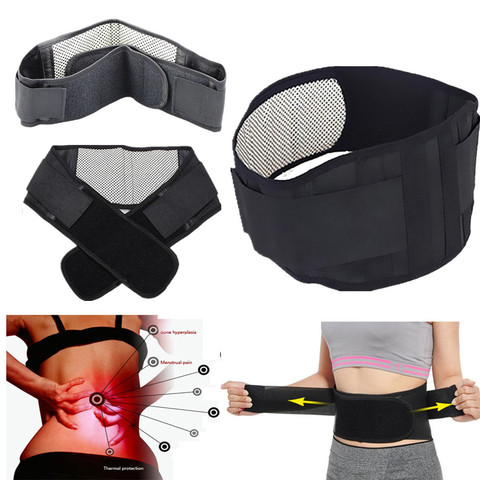 Adjustable Tourmaline Self-heating Magnetic Therapy Waist Belt Lumbar Support Back Waist Support Brace Double Banded aja lumbar ► Photo 1/4