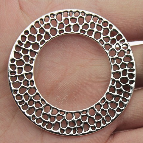 WYSIWYG 4pcs 49x49mm Charms Wreath Big Round Circle Pendants Alloy DIY Jewelry Making Accessories ► Photo 1/6