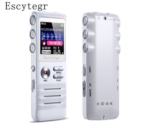 Escytegr DN006 Double Microphone Noise Reduction Recording 16GB Audio Voice Recorder Pen Music Player Dictaphone ► Photo 1/6