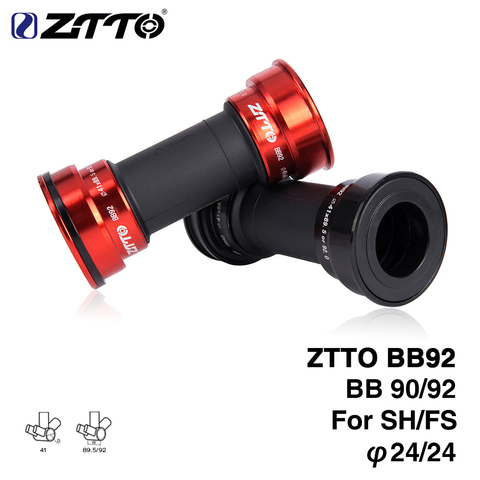 ZTTO BB92 MTB Bottom Bracket BB92 BB90 Road Bike Press Fit Bottom Brackets for 24mm Crankset chainset ► Photo 1/6