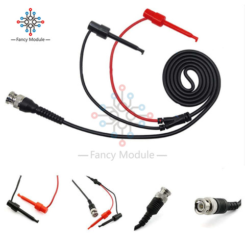 Oscilloscope 5A 500V P1007 BNC Male Plug Q9 to Dual Hook Clip Test Probe Cable line 120CM w/ Two Mini Probes medium Test Hook ► Photo 1/5
