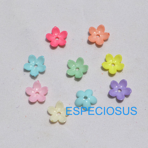 200PCS DIY jewelry Accessories Acrylic Flower Beads 12MM Plastic Spacer Mix Color Floral receptacle Handcraft Earring Department ► Photo 1/2