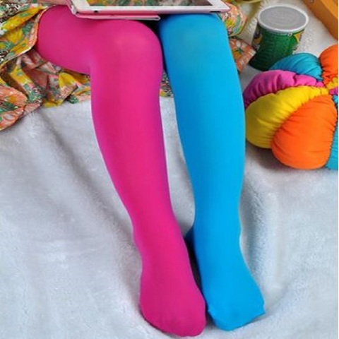 Candy Color Mixed Tights for girls Patchwork Baby Girl Stretch Trouser Skinny Pants Kids Dance Tights Pantyhose Stocking 100-130 ► Photo 1/6