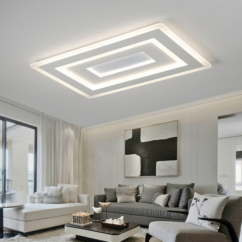 Surface Mounted Modern Led Ceiling Lights for living room bedroom Ultra-thin lamparas de techo Rectangle Ceiling lamp fixtures ► Photo 1/6