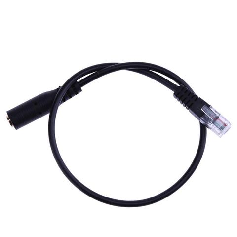 New Black 3.5mm Headset Earphone Audio Cable Female to RJ9 Jack Adapter Convertor PC Headset Telephone ► Photo 1/6