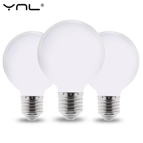 Milky E27 LED Light Bulb 220V 110V 85-265V Lampada LED Lamp G80 G95 G125 Ampoule LED Bulb Cold / Warm White For Chandelier ► Photo 1/6