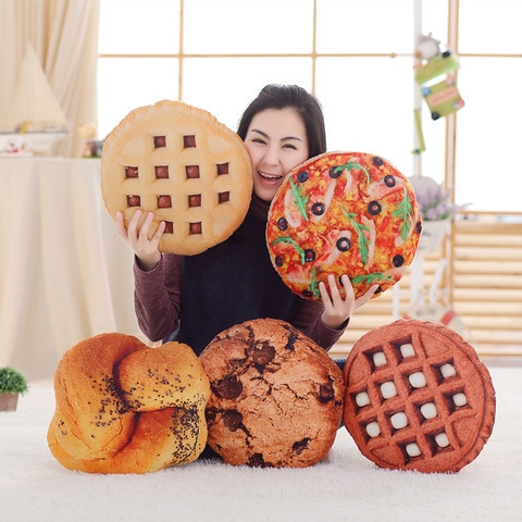 8 Styles Simulation Cookies&Pizza Plush Nap Pillow Stuffed Funny Food Shape Toys for Children & Kids Creative Soft Cushion Gift ► Photo 1/6