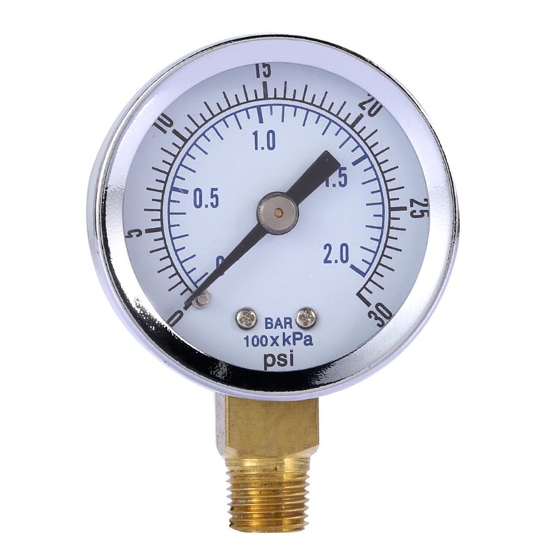 Portable Pressure Gauge Air Compressor Hydraulic Vacuum Gauge Manometer 1/8" 