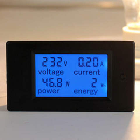 AC 80-260V LCD Digital 100A Volt Watt Power Meter Ammeter Voltmeter 110V 220V ► Photo 1/6