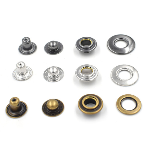 20sets New copper material Buttons EU environmental non-toxic buttons Brass Eyelets Rivets Snaps Down button Metal eyelets ► Photo 1/6