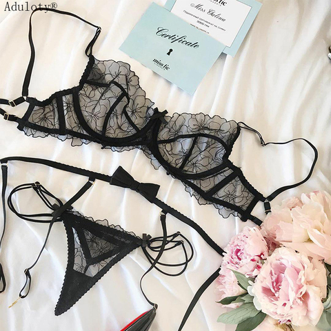 3PCS Bra G-String Garter Suit Womens Sexy Lingerie Lace Top Bra Set Lady Thong Underwear Set Female Fashion Top Erotic Lingerie - Price history & Review | AliExpress Seller - Aduloty Official 3PCS Bra G-String Garter Suit Womens Sexy Lingerie Lace Top Bra Set Lady Thong Underwear Set Female Fashion Top Erotic Lingerie - Price history & Review | AliExpress Seller - Aduloty Official