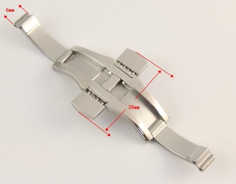 6x26mm Stainless steel clasp For T035617 T035439 Watch Strap Butterfly buckle Solid steel buckle ► Photo 1/6