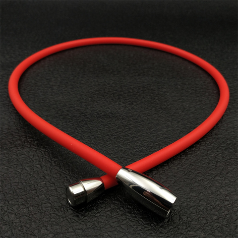 Waterproof and anti-sweat ion balance magnetic therapy health silicone tourmaline necklace ► Photo 1/6