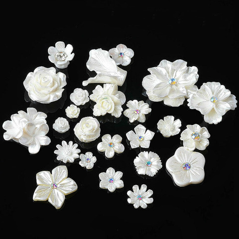 20Pcs/Lot Resin Flower Snap Button DIY Jewelry Accessories Metal Buttons for Decoration Wedding Bag Clothing Decorative Buttons ► Photo 1/6