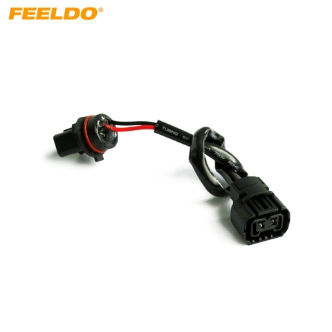 FEELDO Car 5202/H16/2504/PSX24W Female Socket Connector Adapter To P13W Male Socket With Wire Harness Cable HID/LED Conversion ► Photo 1/1