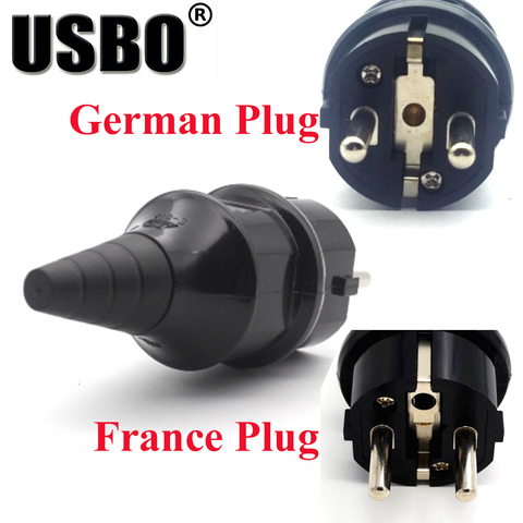 Black blue 16A 250V grounding removable AC Power wiring plug EU germany france industry waterproof adaptor plug socket convertor ► Photo 1/6