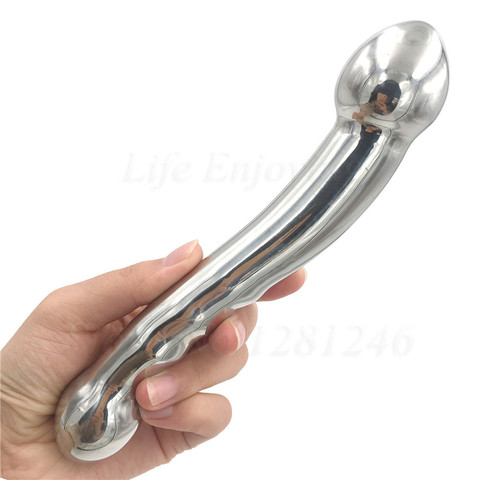 316L Stainless Steel G Spot Wand Massage Stick Heavy Anus Bead P-Spot Stimulator Plug Dildo Chastity Anal Sex Toy For Women Men ► Photo 1/6