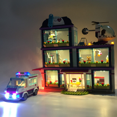 LED Light Up kit For Friends Series 41318 and 01039 Heart Lake Love Hospital  Building Kits Blocks (not include the house) ► Photo 1/3