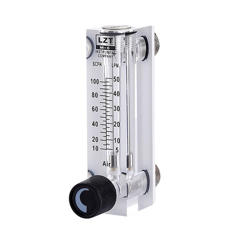 LZT-6T 10-100 SCFH  5-50LPM Square Panel Type Gas Flowmeter Air Flow Meter rotameter ► Photo 1/1