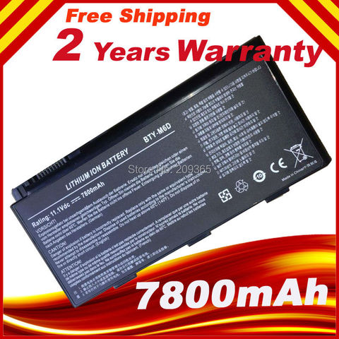 7800mAh New BTY-M6D Laptop Battery for MSI GT60 GT70 GX780R GX680 GX780 GT780R GT660R GT663R GX660 GT680R GT783R ► Photo 1/4