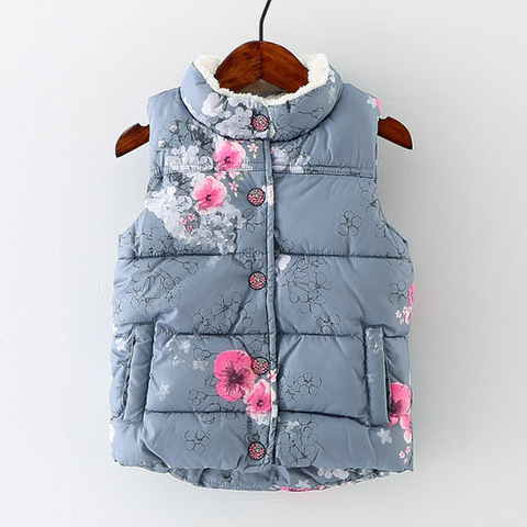 winter Kids Vest for girls Sleeveless Jacket girl fur down vests