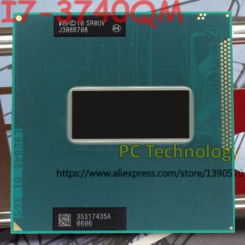 Original Intel Core I7-3740QM CPU I7 3740QM SR0UV processor FCPGA988 2.70GHz-3.70GHz L3=6M Quad-core free shipping ► Photo 1/1