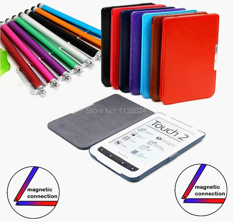 Brand gligle magnetic case for Pocketbook 614/624/625/626 E-book protective cover case for Touch Lux 2/Lux 3+stylus+film ► Photo 1/6