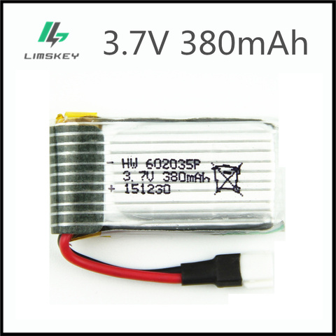 3.7V 380mAh Lipo battery For Hubsan h107d MJXRC F47 Difeida DFD F180  FY310B m62R 3.7 V 380 mah Lipo Battery 1S  XH plug 602035 ► Photo 1/1