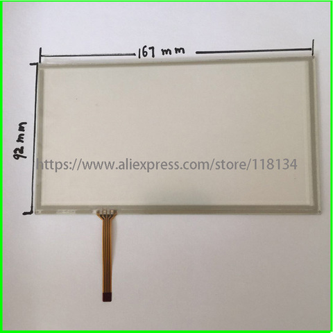 7Inch 4Wire Resistive TouchScreen Panel Digitizer for PIONEER JVC KW-AVX826   compatible  CAR DVD 166*92 167*92mm ► Photo 1/1
