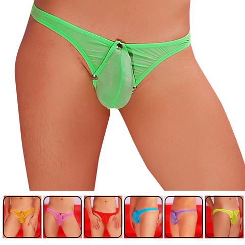 Men's Briefs Soft Breathable ice Silk Sexy Underwear Men's Transparent Jockstrap Sexy Cueca Men's briefs U convex Plus Size 2XL ► Photo 1/6