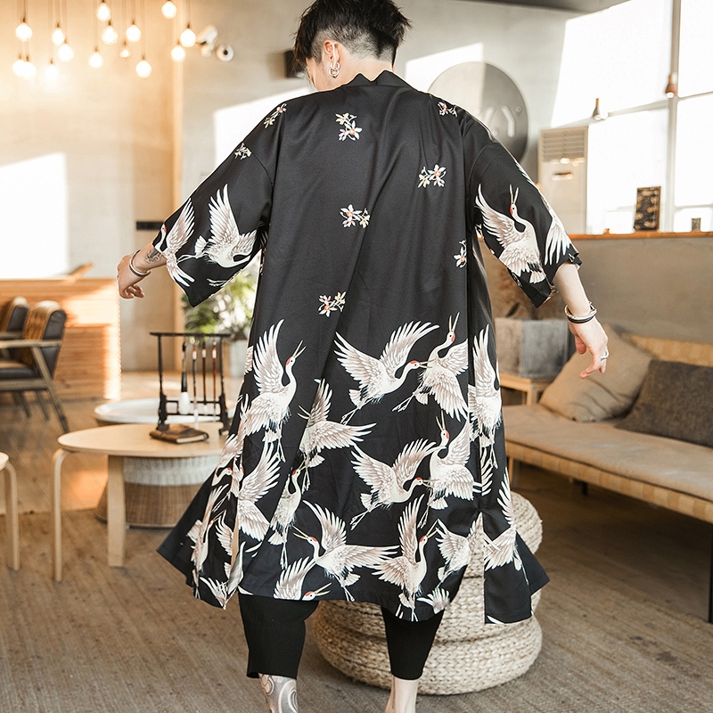 Casual Cardigan Shirt Kimono Cardigan Men Japanese Kimono